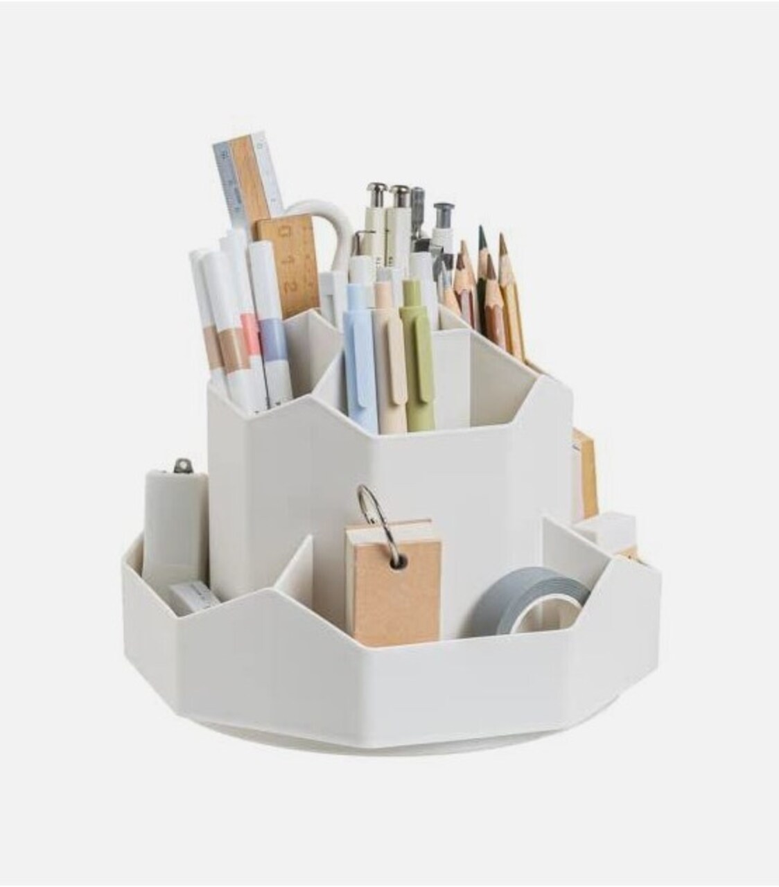 Pencil Pen Holder Desktop Organizer - 9 Compartments Accessories for the Office Desk,